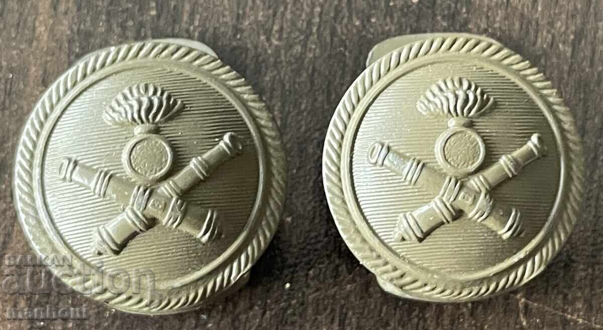 6245 Regatul Bulgariei 2 bucăți suporturi camuflaj artilerie 30-