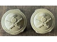 6245 Regatul Bulgariei 2 bucăți suporturi camuflaj artilerie 30-