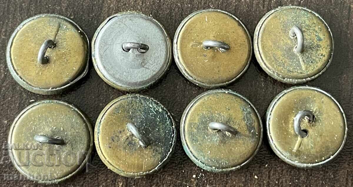 6247 Βασίλειο της Βουλγαρίας 8 τεμάχια μικρά κουμπιά στολή μπράνικ με τιμή 100.00 BGN | € 51.13