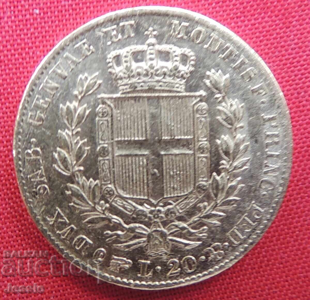 20 Λίρες 1834 Τορίνο Ιταλία ( 20 Liri Italiya ) ( χρυσός )