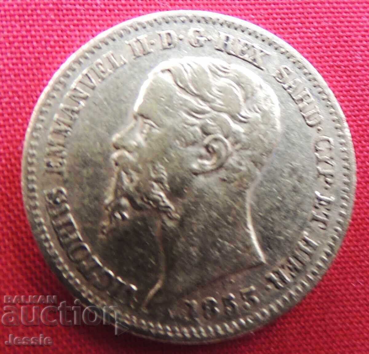 20 Lire 1853 Genoa Italy (Gold) with price 1508.95 BGN | € 771.51