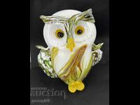 Bufniță / Cucuvea din sticlă stil Murano. №7527