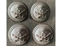 6252 Regatul Bulgariei 4 bucăți butoane mari de artilerie bak