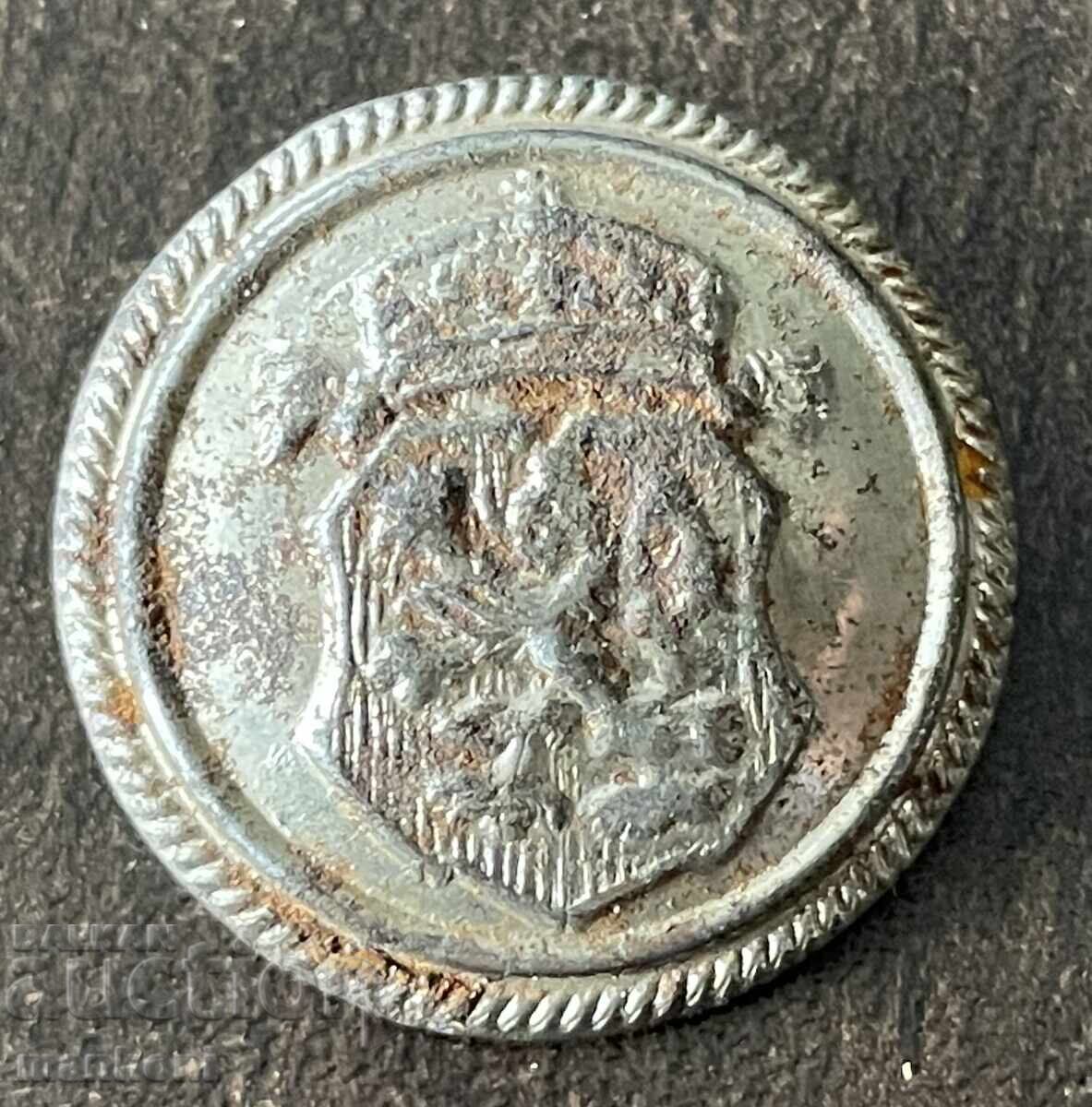 6253 Царство България голямо копче БДП Държавна полиция 30-т 6253 Царство България голямо копче БДП Държавна полиция 30-т