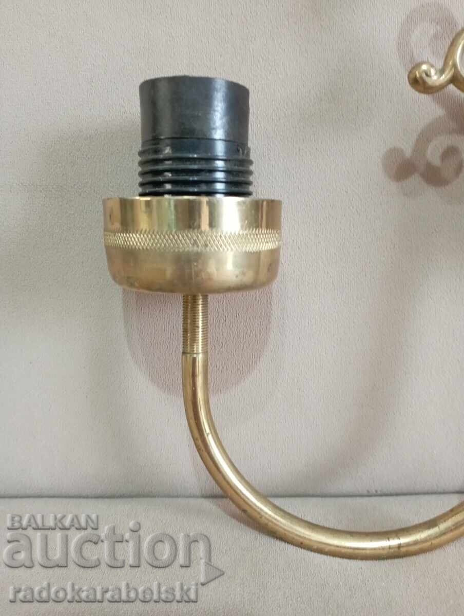 Auction Two brass wall sconces Auction Two brass wall sconces