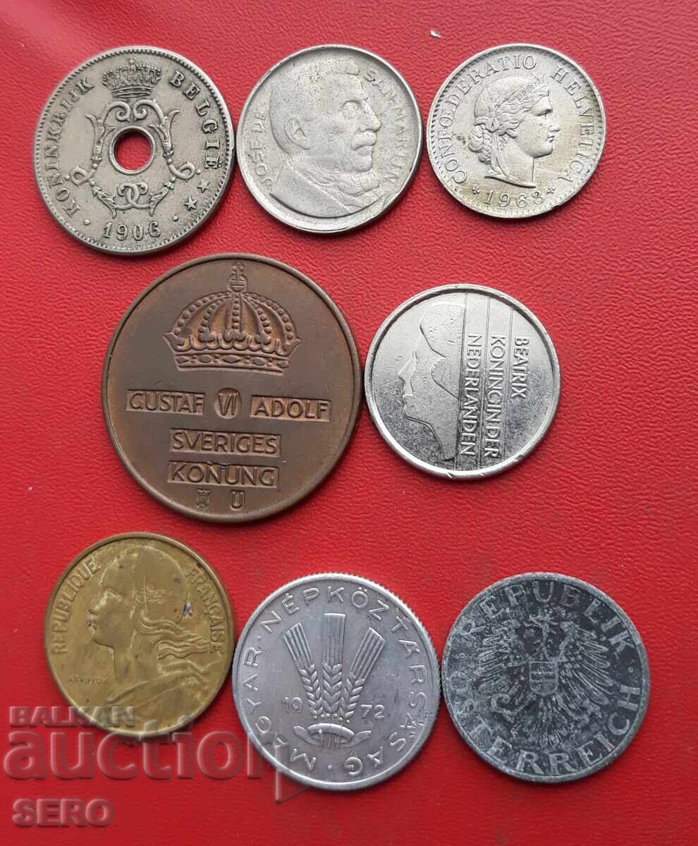 Mixed lot of 8 coins with price 1.01 BGN | € 0.52 Mixed lot of 8 coins with price 1.01 BGN | € 0.52