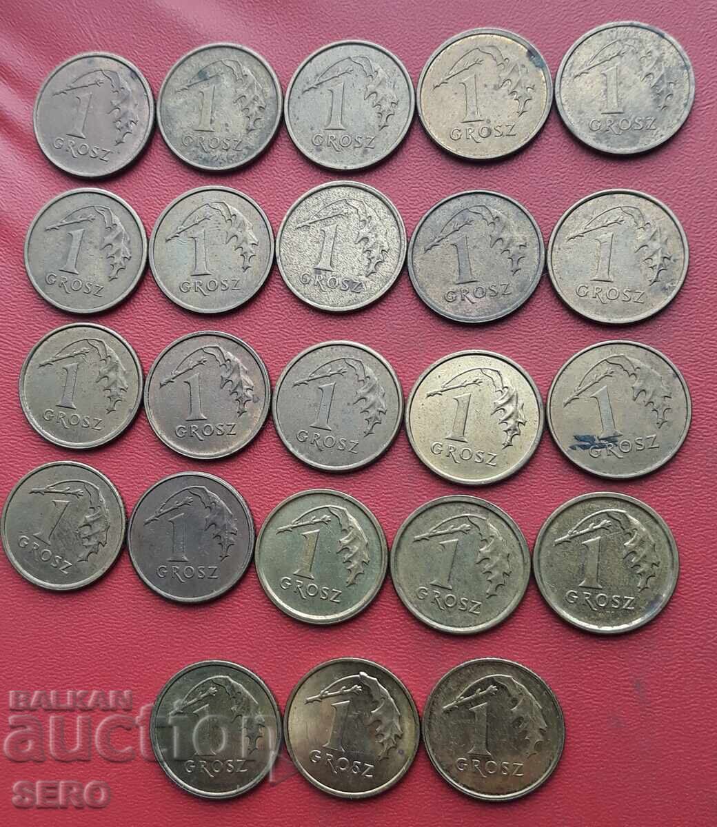 Poland - Lot of 23x 1 Grosz from Different Years with price 1.01 BGN | € 0.52 Poland - Lot of 23x 1 Grosz from Different Years with price 1.01 BGN | € 0.52