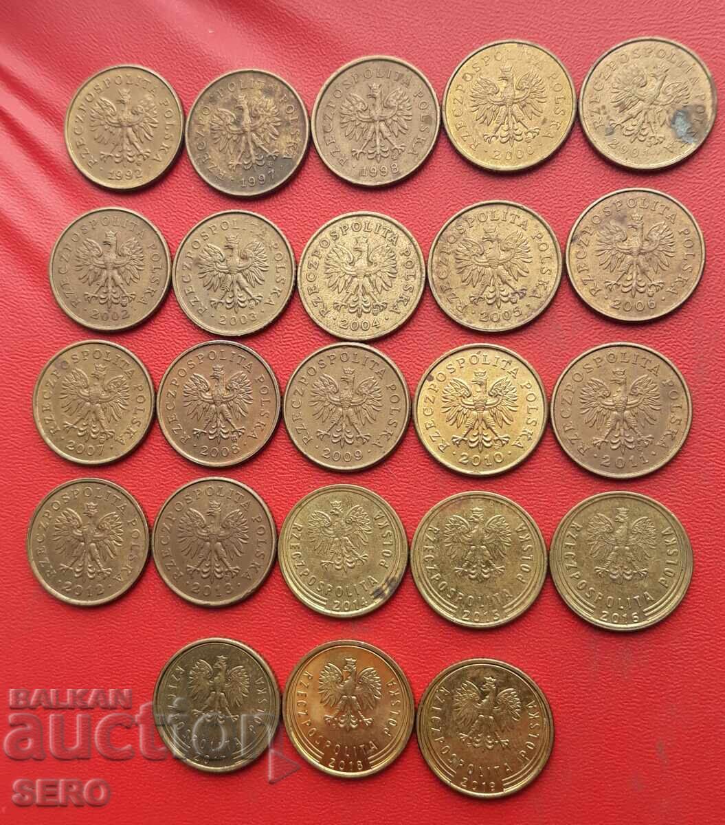 Poland - Lot of 23x 1 Grosz from Different Years Poland - Lot of 23x 1 Grosz from Different Years