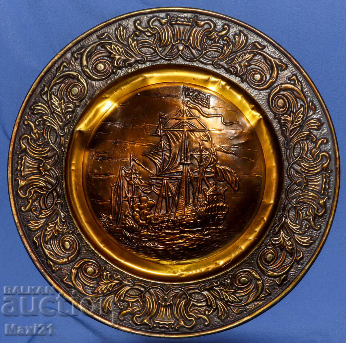 Handmade copper plaque panel wall decoration with price 200.00 BGN | € 102.26