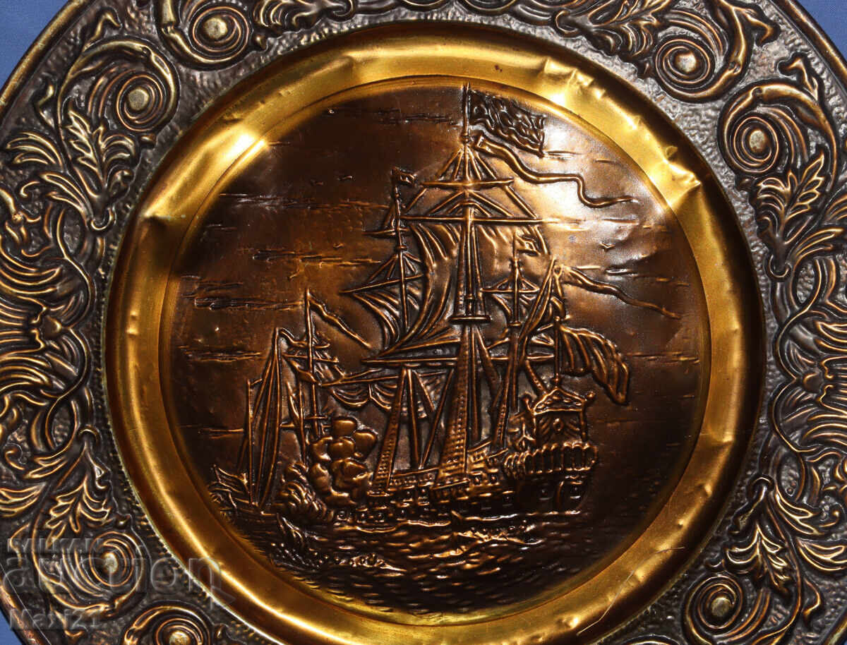 Handmade copper plaque panel wall decoration - 5