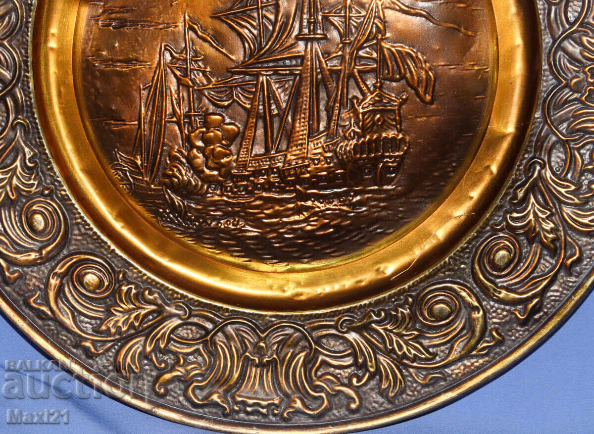 Handmade copper plaque panel wall decoration - 6