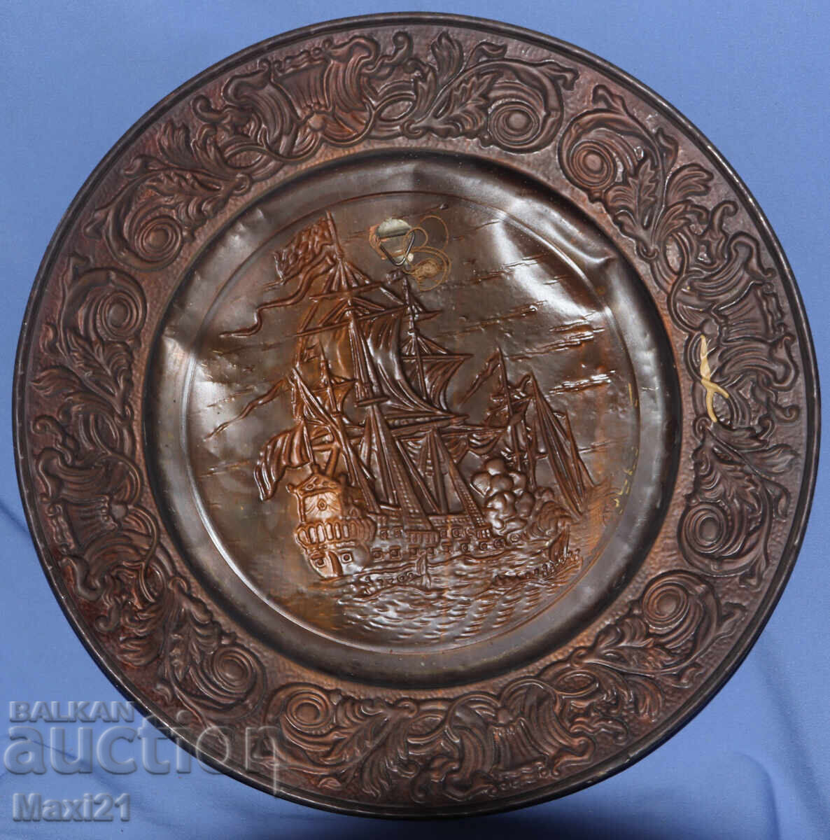 Handmade copper plaque panel wall decoration - 7