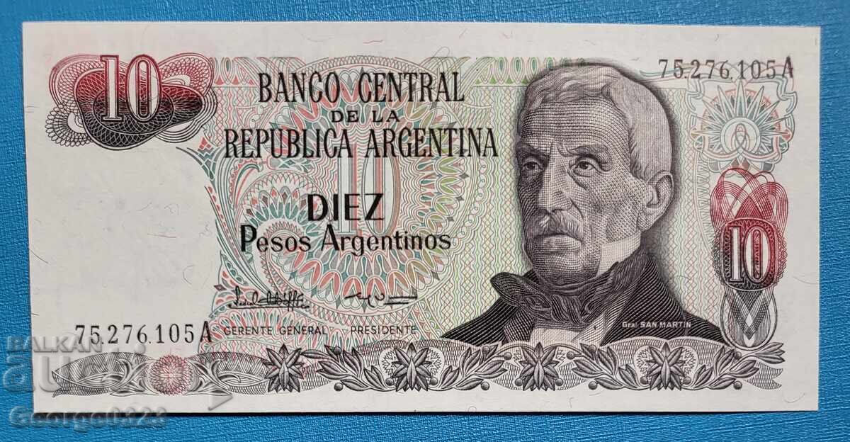 Argentina 1985 10 pesos UNC Nouă Argentina 1985 10 pesos UNC Nouă