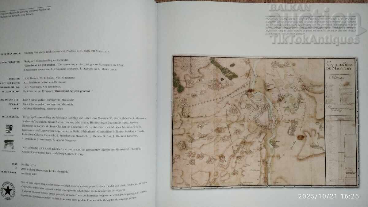 Παράδοση Βιβλίο για την πολιορκία του Μάαστριχτ από τους Γάλλους το 1748