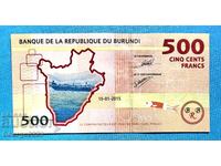 Burundi 2015 500 franci UNC Nouă