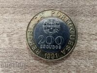 Πορτογαλία - 200 εσκούδος (1991)