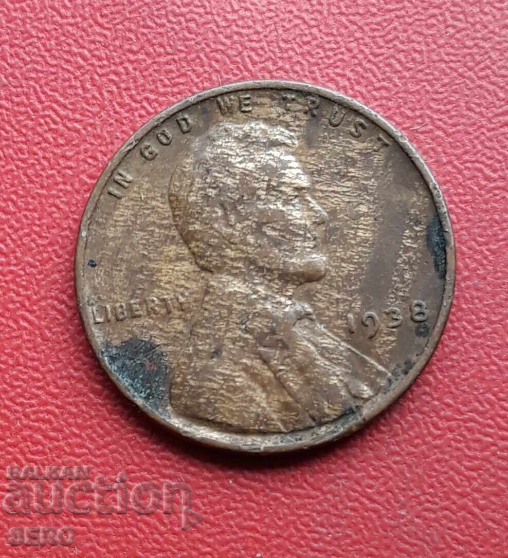 ΗΠΑ-1 σεντ 1938 ΗΠΑ-1 σεντ 1938