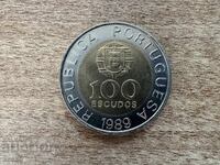 Πορτογαλία - 100 εσκούδος (1989)
