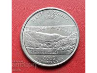 USA - 1/4 Dollar 2000 P - Philadelphia - State of West Virginia