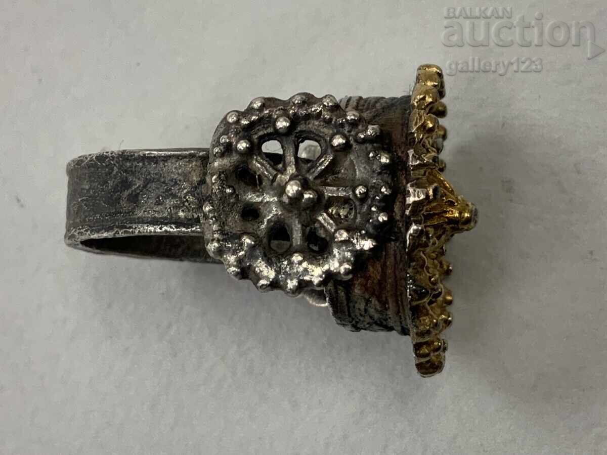 Delivery of Revivalist ring, silver, stamped, gilded