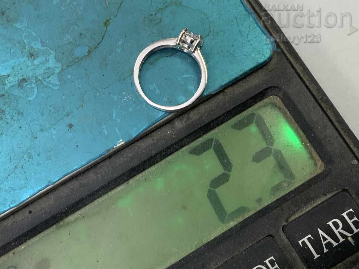 New silver ring enamel zircon - 6