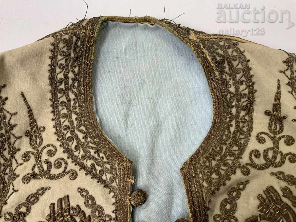 Auction Revival Ottoman Vest with Gold Embroidery Tughra Auction Revival Ottoman Vest with Gold Embroidery Tughra