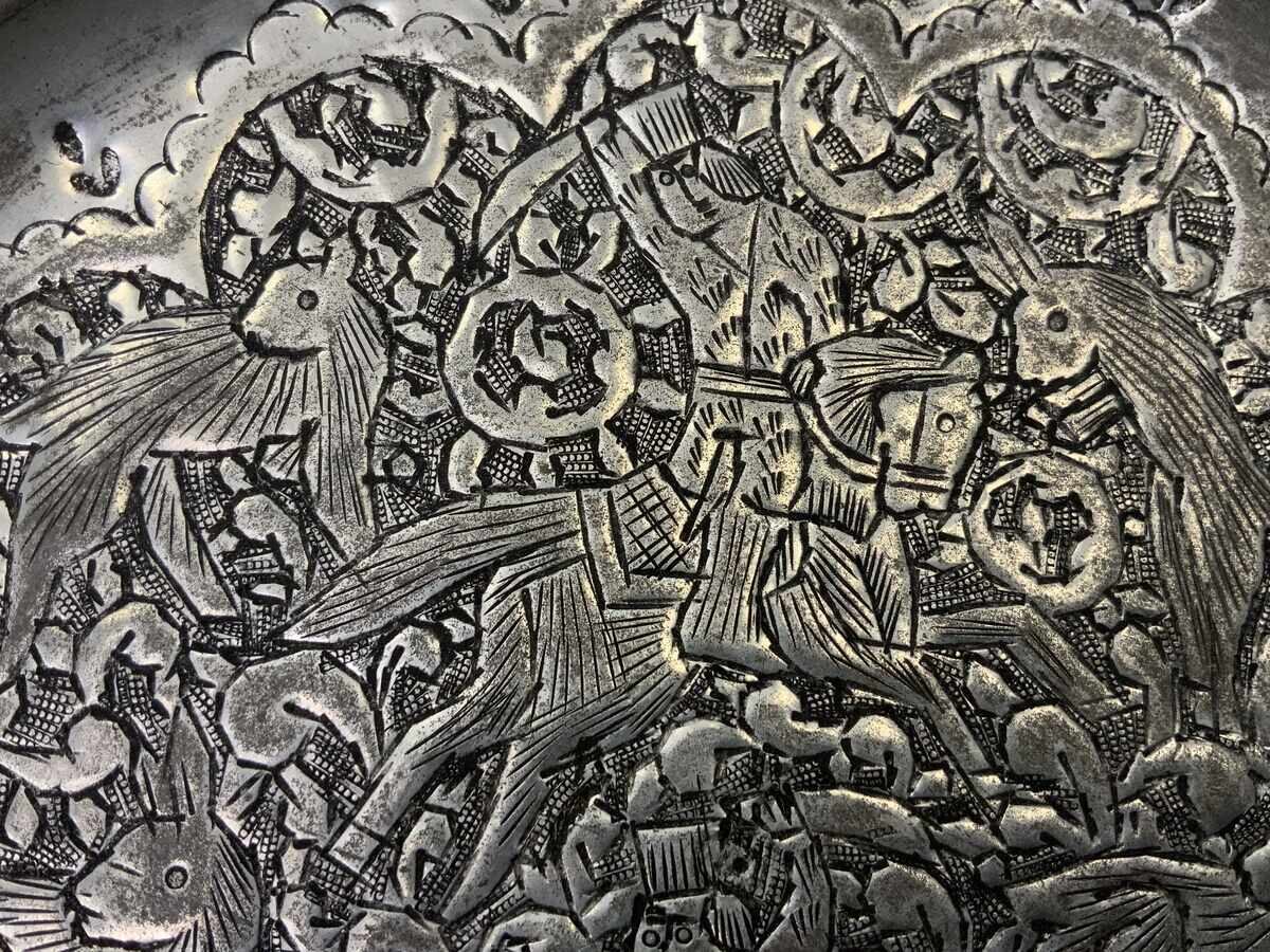 Old hammered copper plate/dish/bowl - 6 Old hammered copper plate/dish/bowl - 6