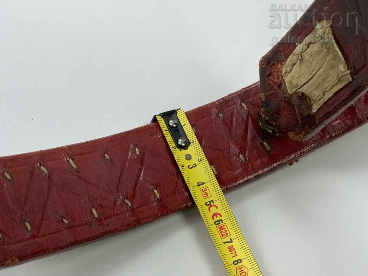 Auction  Revival belt silver cut perfect leather