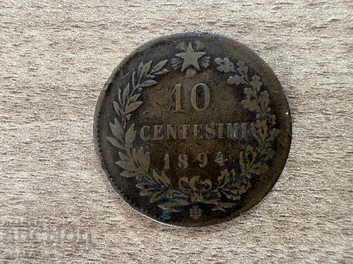 Italia - 10 centesimi (1894) - BI Italia - 10 centesimi (1894) - BI
