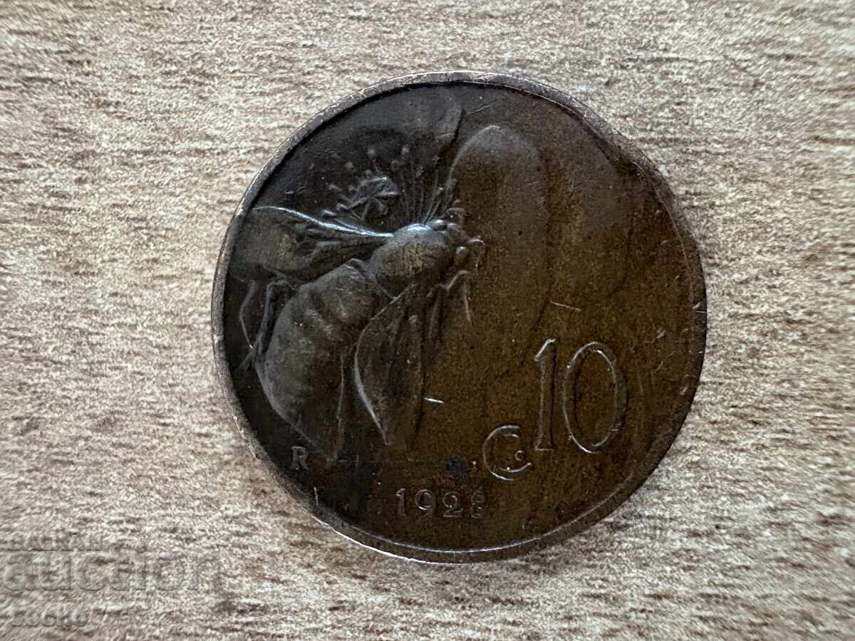 Ιταλία - 10 λεπτά (1928) Ιταλία - 10 λεπτά (1928)