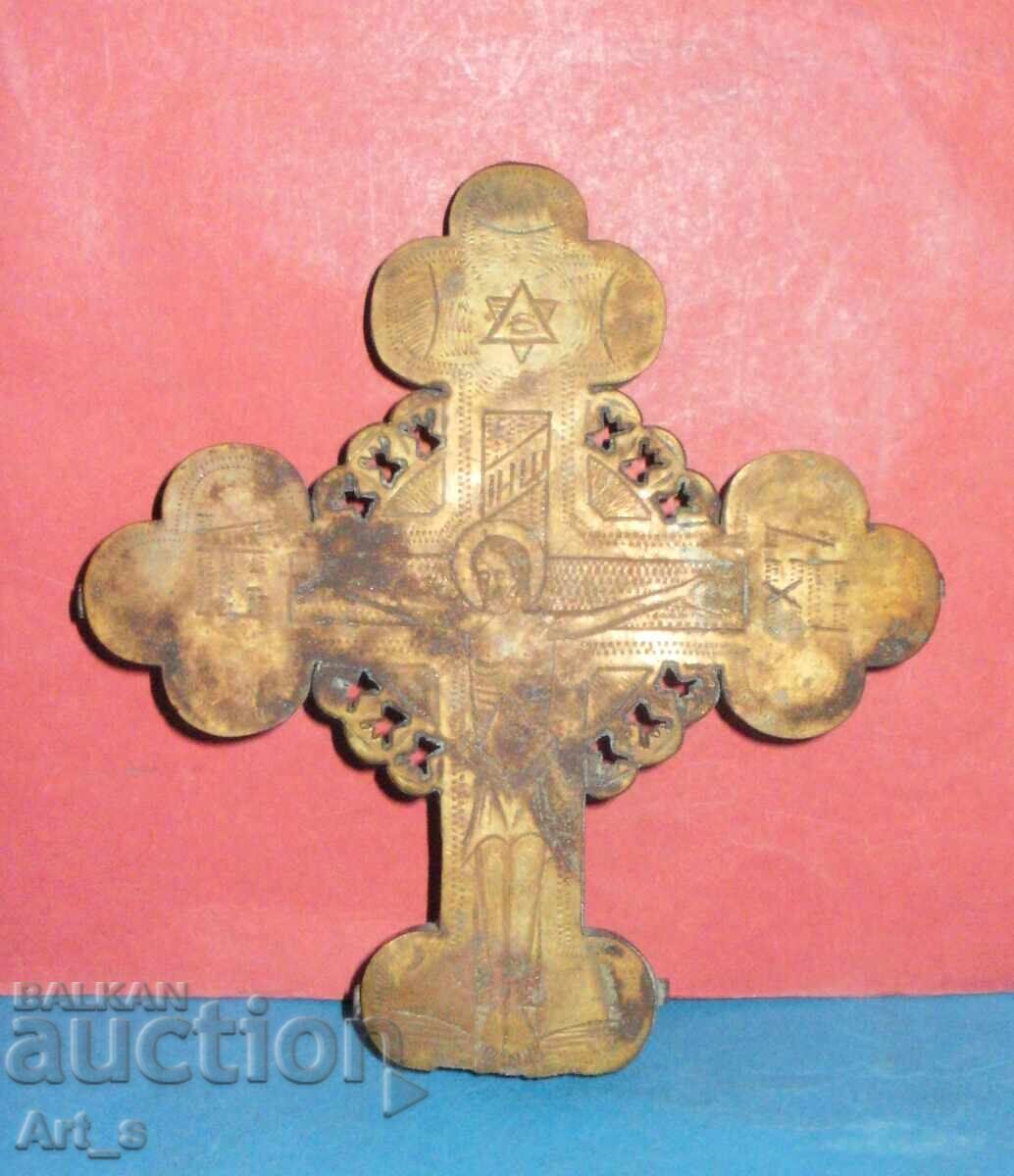 Δημοπρασία Αυθεντικός χάλκινος Αναγεννησιακός σταυρός του 18-19ου αιώνα Δημοπρασία Αυθεντικός χάλκινος Αναγεννησιακός σταυρός του 18-19ου αιώνα