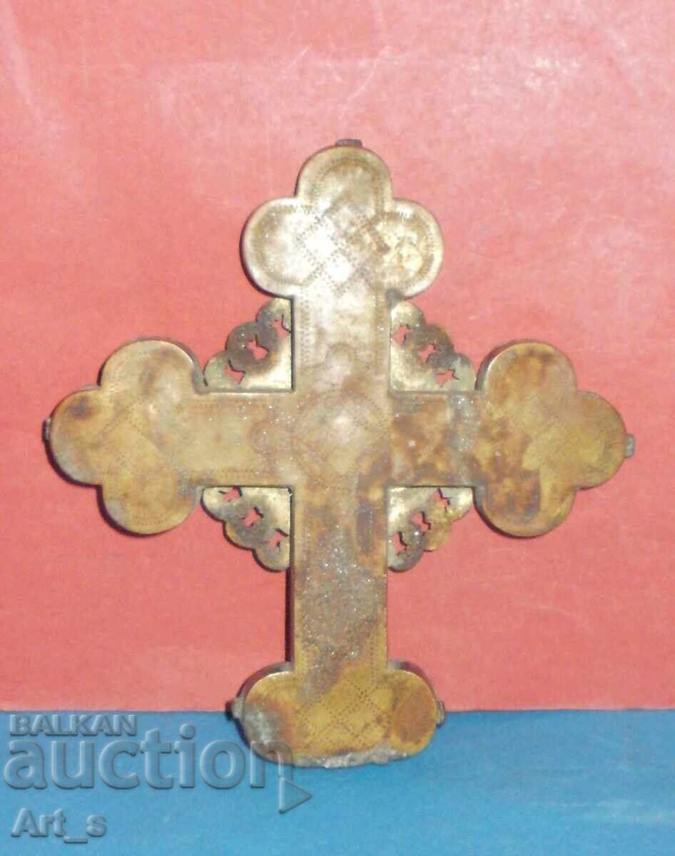 Livrarea Cruce originală din bronz, de epocă Renașterii Naționale, secolul al XVIII-XIX