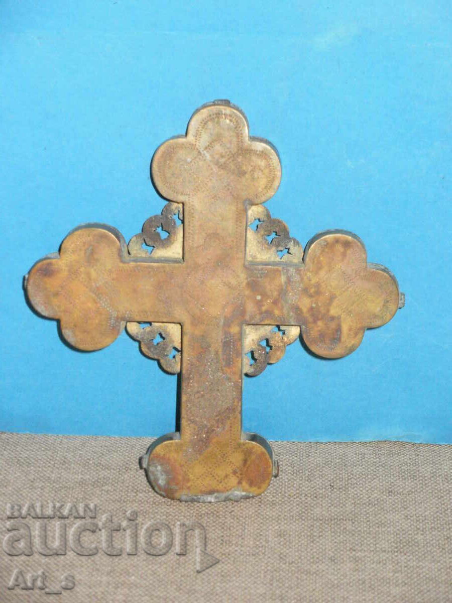 Cruce originală din bronz, de epocă Renașterii Naționale, secolul al XVIII-XIX - 6
