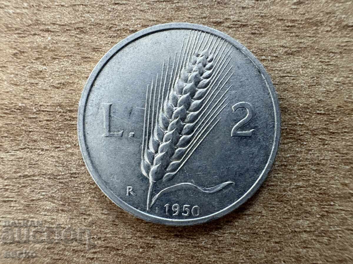 Ιταλία - 2 λίρες (1950) Ιταλία - 2 λίρες (1950)