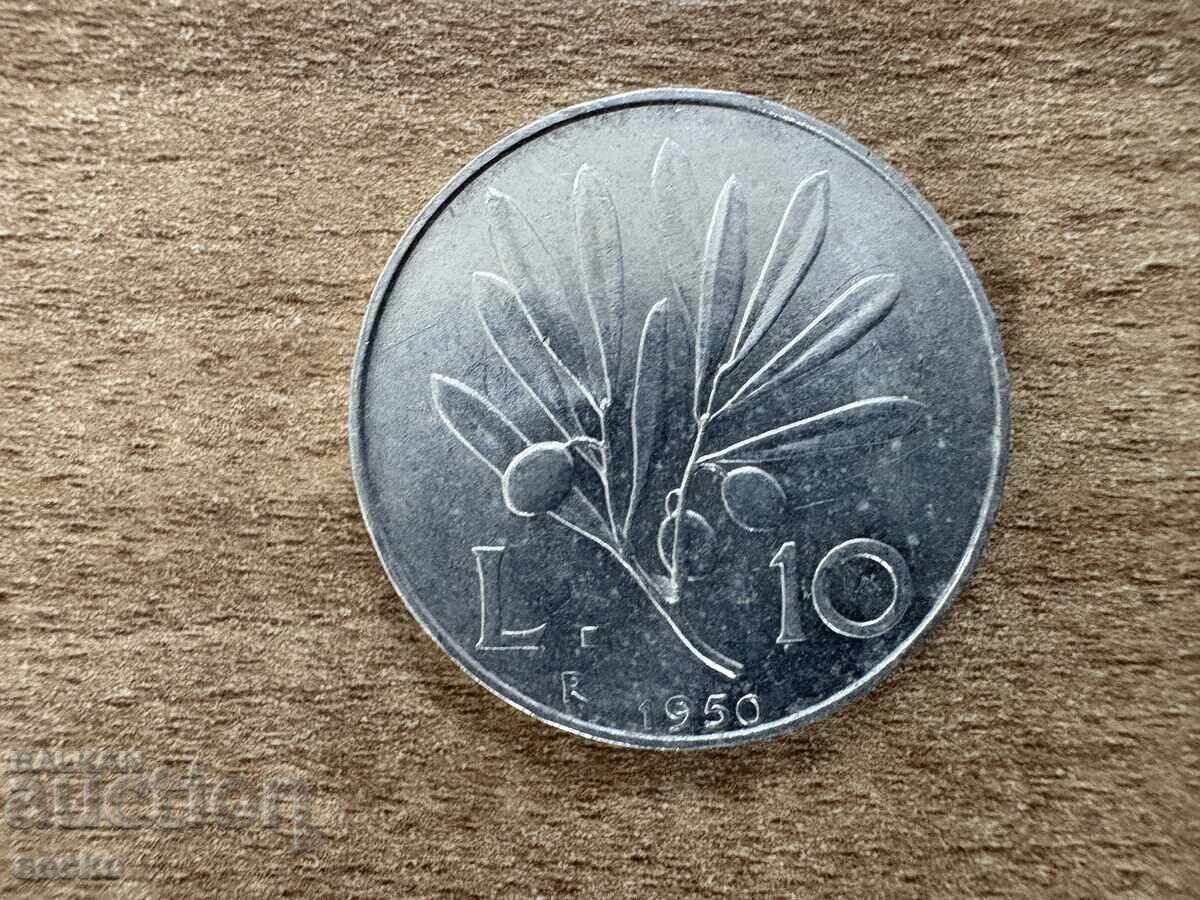 Ιταλία - 10 λίρες (1950) Ιταλία - 10 λίρες (1950)