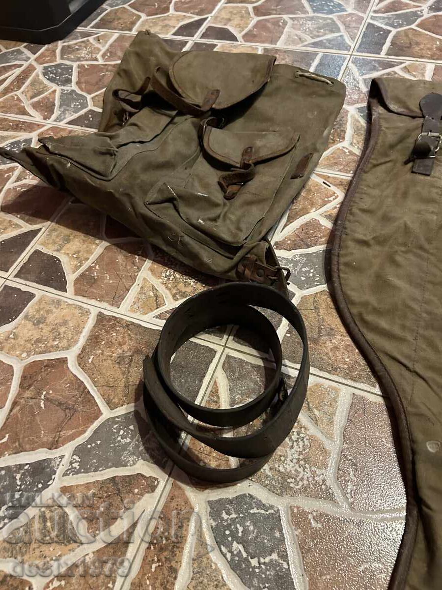 Rifle case, backpack and belt made of natural leather - 5