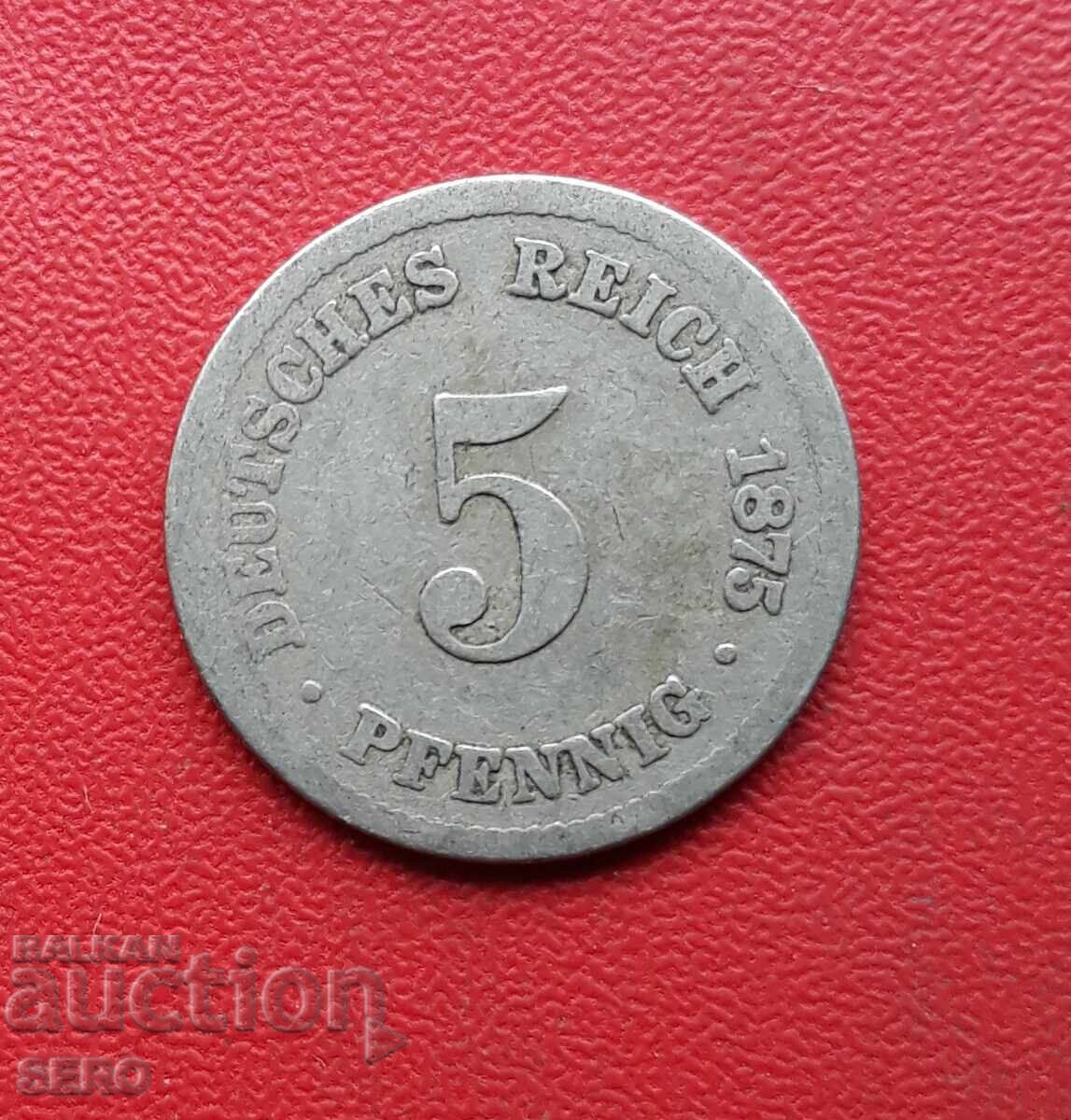 Germania-5 pfennig 1875 W-Hanovra