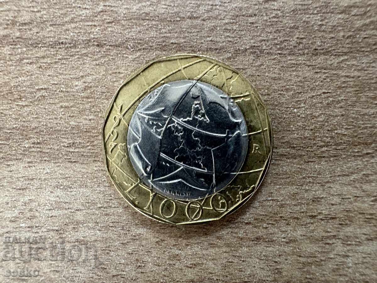 Ιταλία - 1000 λιρες (1997) - Χάρτης με ενωμένη Γερμανία Ιταλία - 1000 λιρες (1997) - Χάρτης με ενωμένη Γερμανία