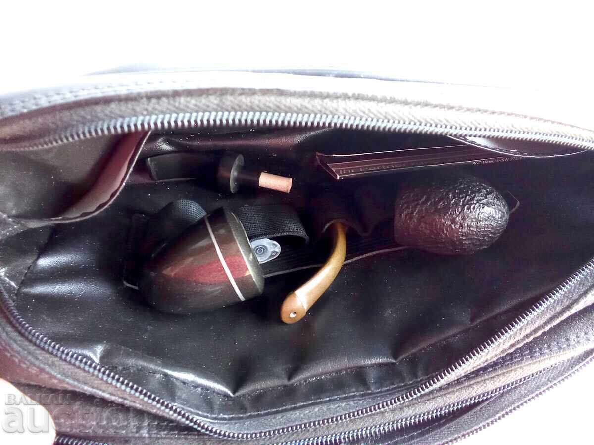 Auction Leather Pipe Bag Auction Leather Pipe Bag