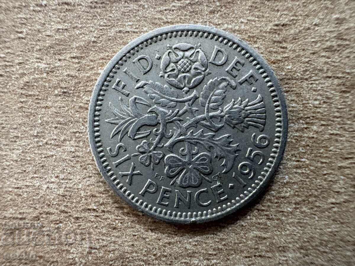 Marea Britanie - 6 pence (1956) Marea Britanie - 6 pence (1956)
