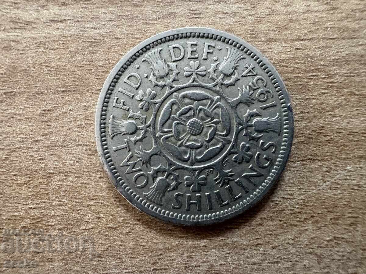 Ηνωμένο Βασίλειο - 2 σελίνια (1954) Ηνωμένο Βασίλειο - 2 σελίνια (1954)