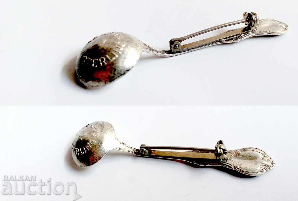 Veche broșă de argint, polonic pentru șef bucătar cu preț 85.00 BGN | € 43.46