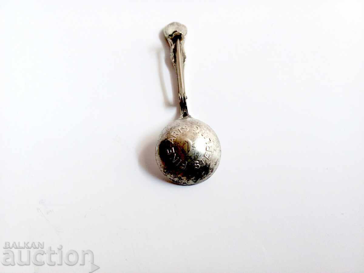 Veche broșă de argint, polonic pentru șef bucătar - 6