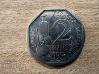 Γαλλία - 2 φράγκα (1995) - 100 γρ. από τον θάνατο του Λουδοβίκου