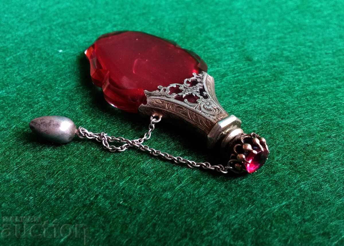 Античен викториански флакон за парфюм от 1890г - 6