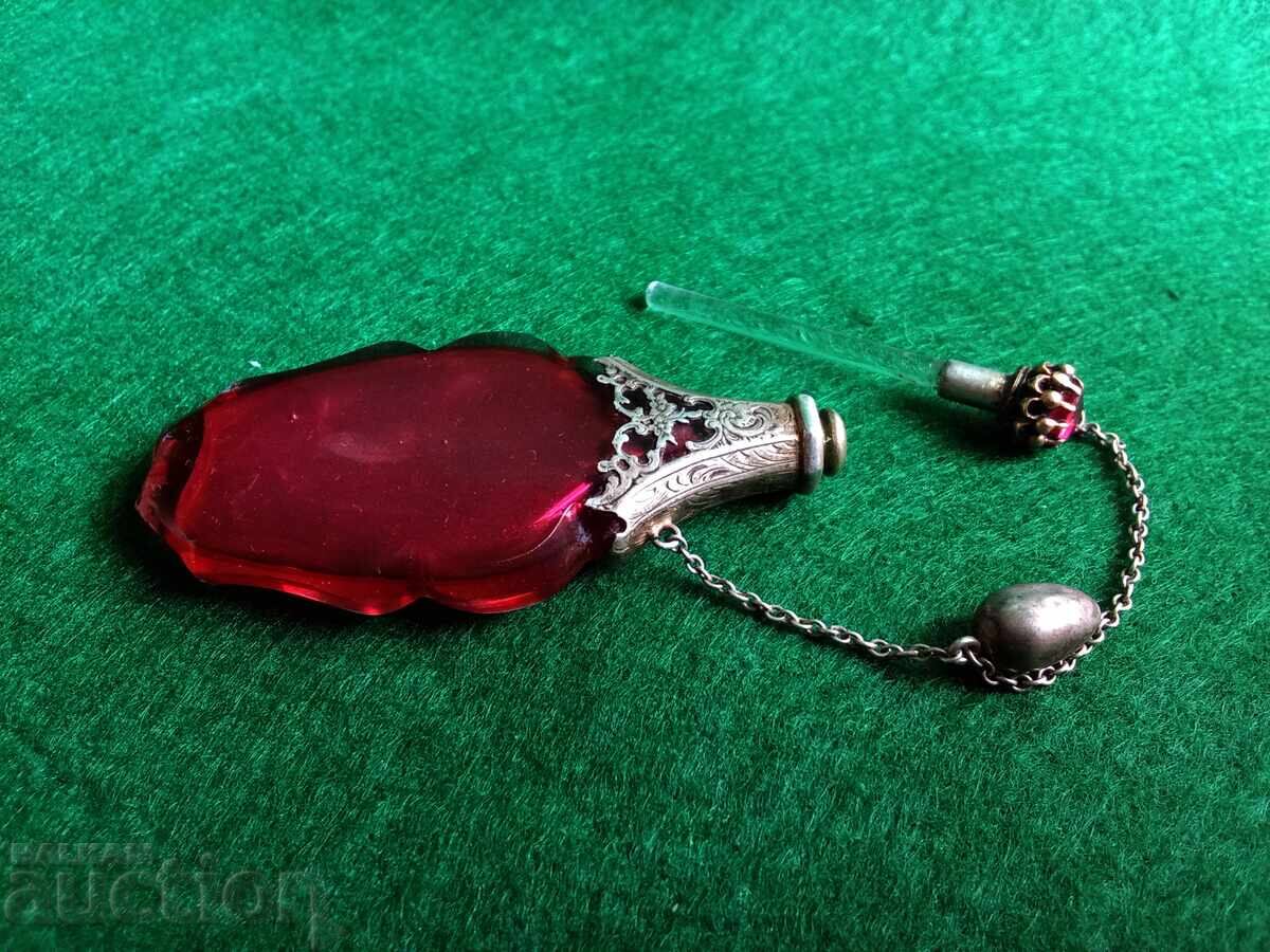 Античен викториански флакон за парфюм от 1890г - 7