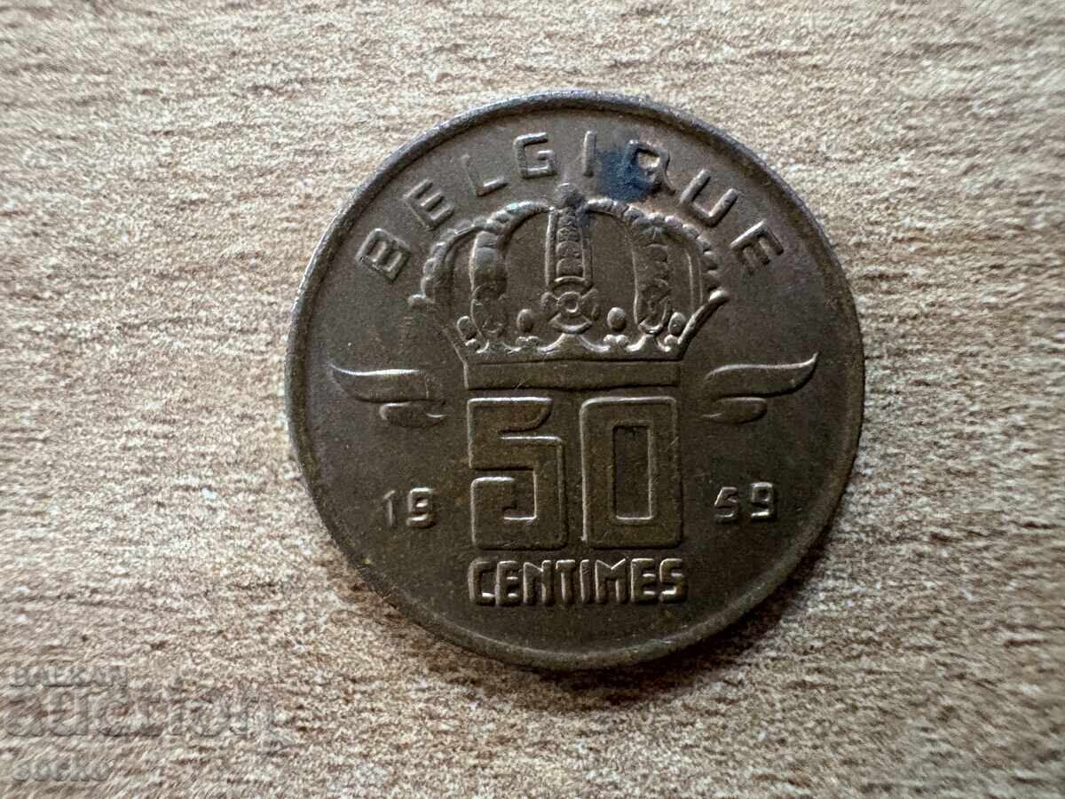 Белгия - 50 сантима (1959) - BELGIQUE Белгия - 50 сантима (1959) - BELGIQUE