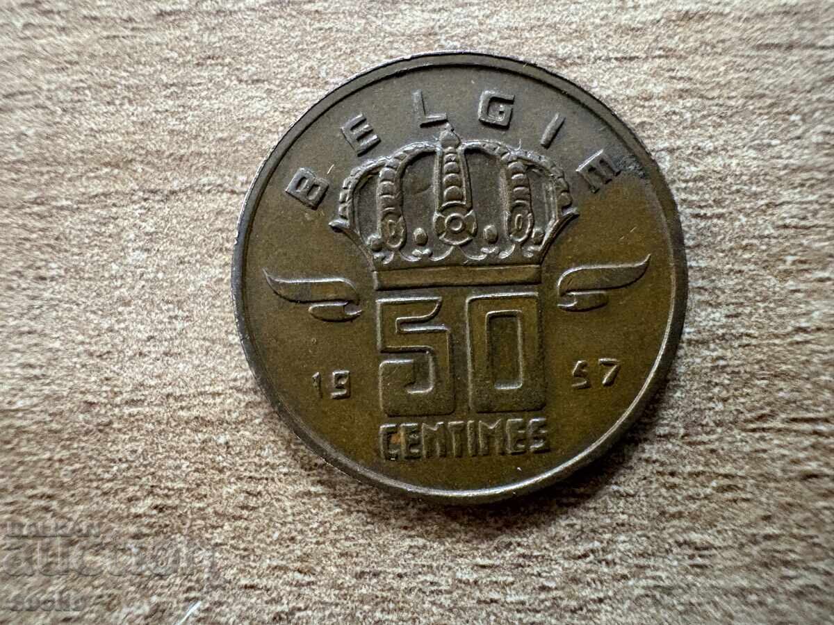 Belgium - 50 Centimes (1957) - BELGIE Belgium - 50 Centimes (1957) - BELGIE