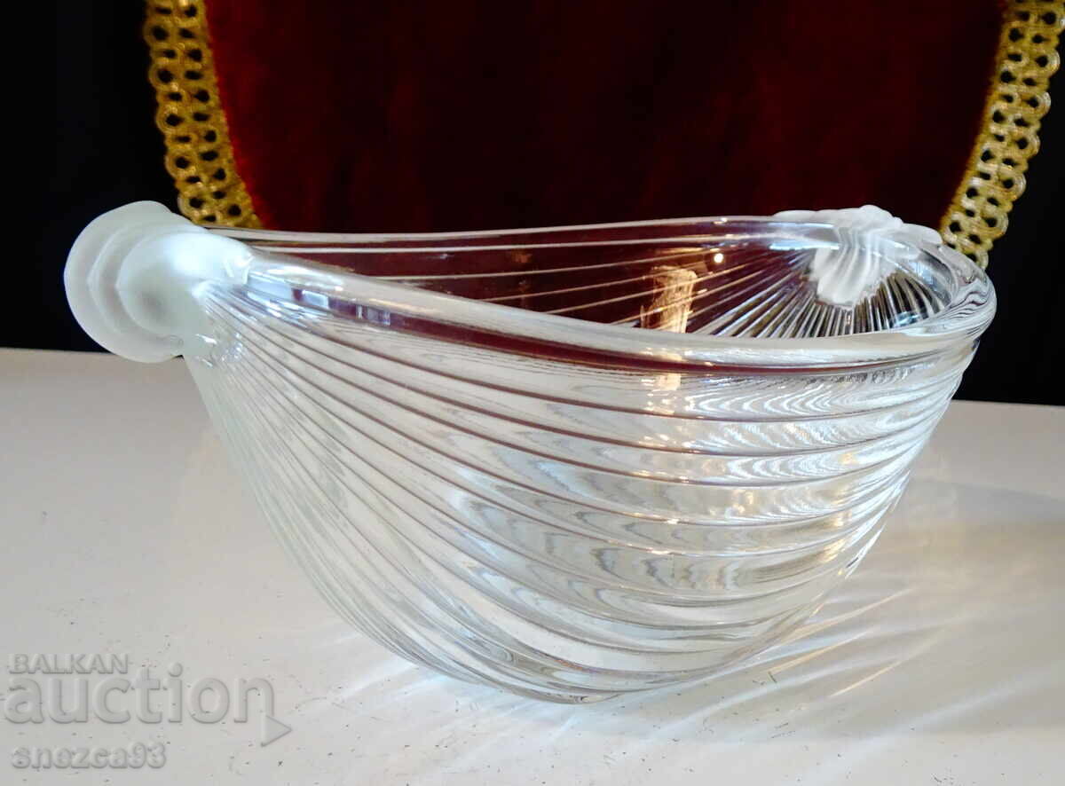 Crystal Serving Bowl VTG Mikasa - 7