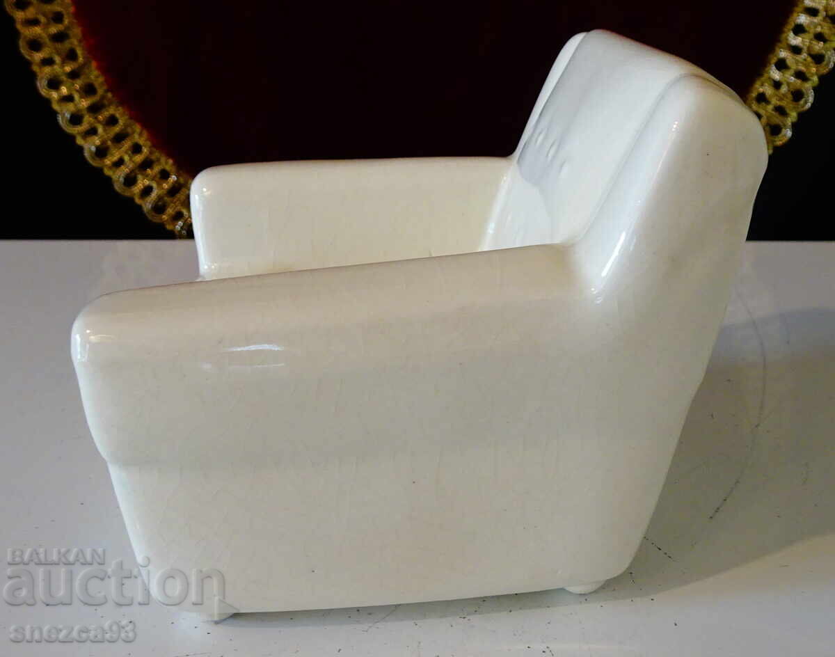 Auction  Porcelain Ashtray Armchair, KWU Dehme, W. Germany